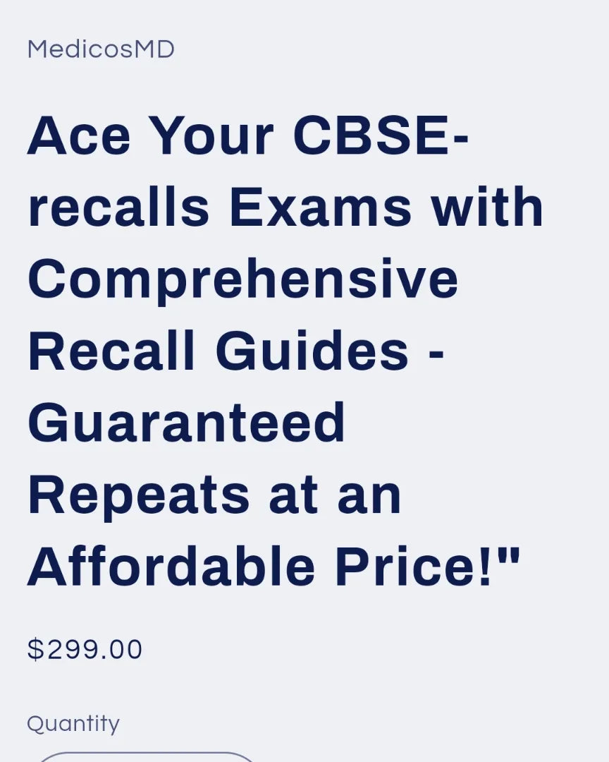 Ace Your CBSE Recalls Exams with Comprehensive Recall Guides from Medicos MD