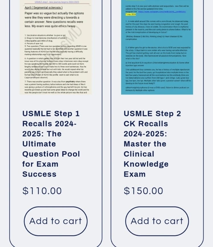 Ultimate Resource for USMLE Recalls : www.medicosmd.com