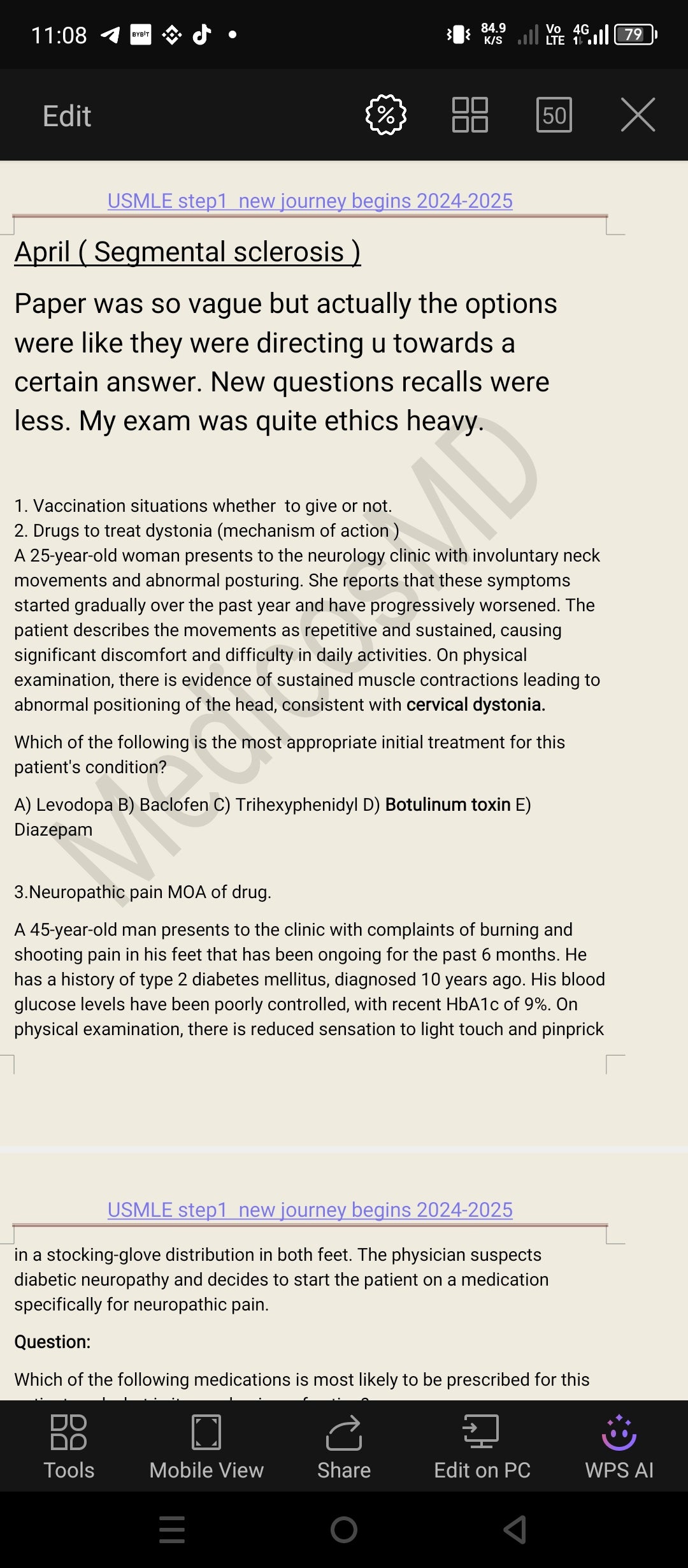 Usmle step 1 premium recalls 2024-2025