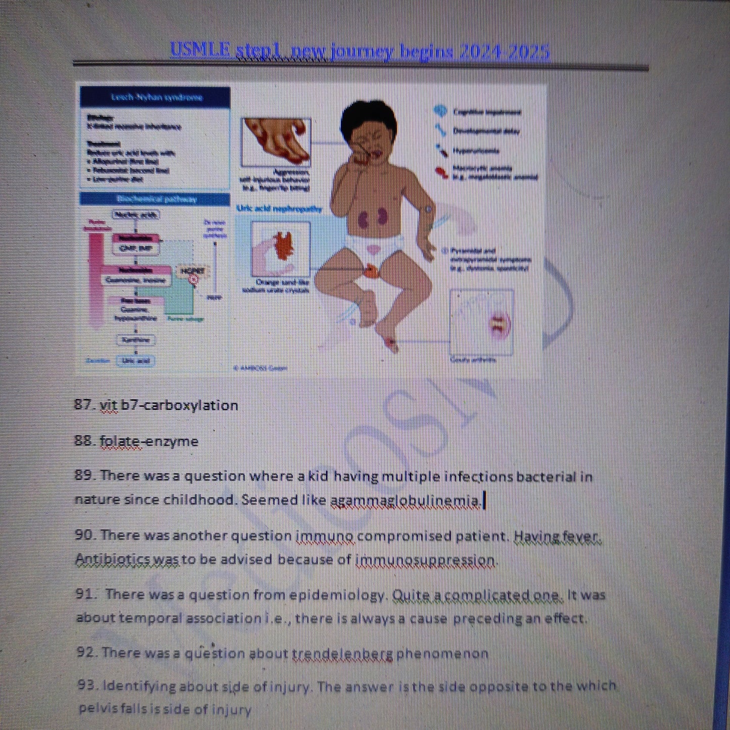 Comprehensive usmle step 1 recalls new pool april- June 2024-25