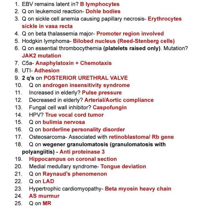 Step 1 Recalls/Biopsies/Past paper Whole Year Mega-Package [100% Passing Ratio] 2024-2025