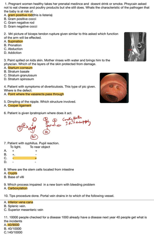 USMLE Step 1  month wise 2024-2025 Recalls, Biopsies, and Past Papers:  Solved & Explained Files"