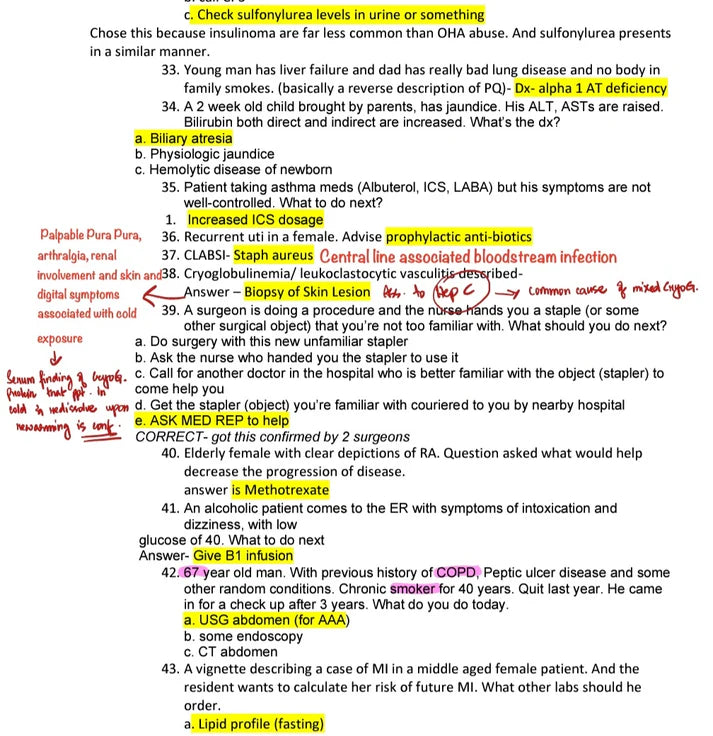 Step 2CK Recalls/Biopsies /Past papers- 2024-2025 Smart [265+ Scoring ]Golden Package